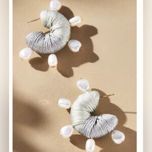 NWT!!! ANTHROPOLOGIE RAFFIA WRAPPED EARRINGS